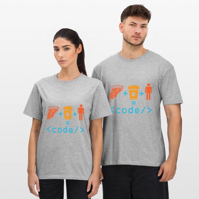 Programmeur, Codeur, Ordinateur, Nerd, Geek, Codage, Drôle T-shirt polycoton Unisexe