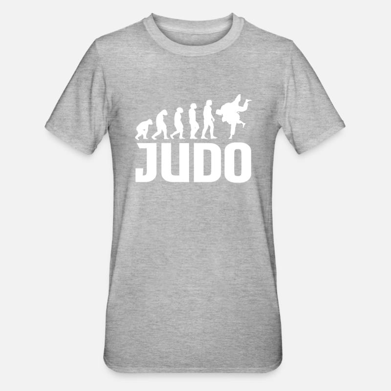 Évolution du judo - T-shirt polycoton Unisexe - gris chiné