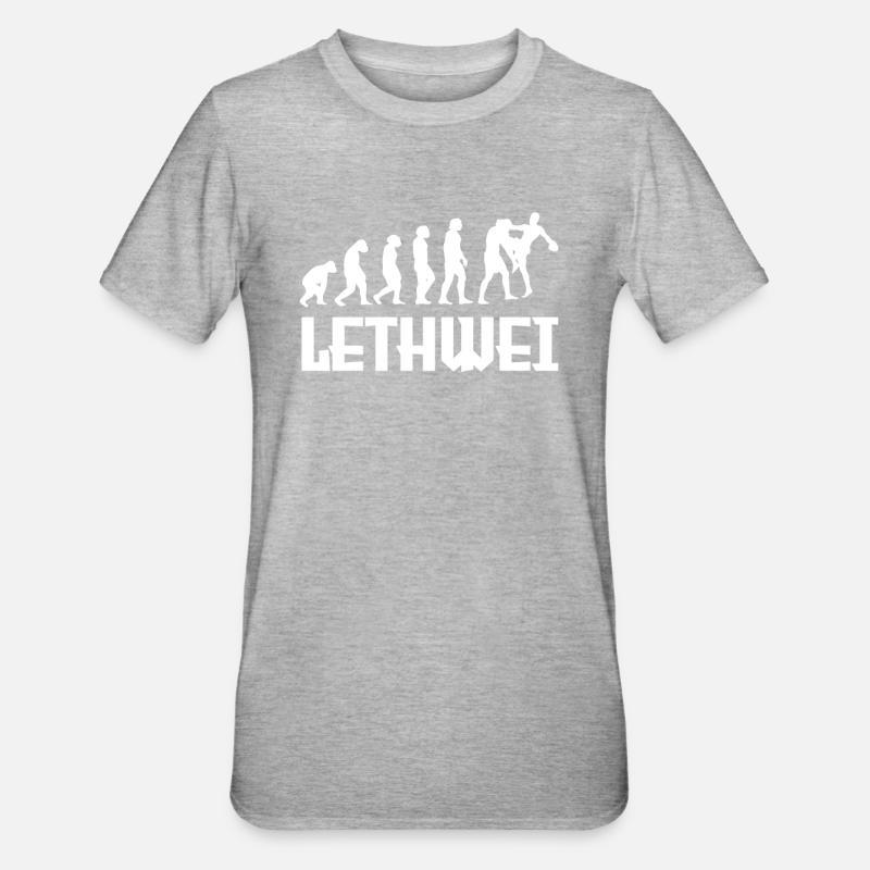 Lethwei Evolution - Unisex Polycotton T-Shirt - Grau meliert