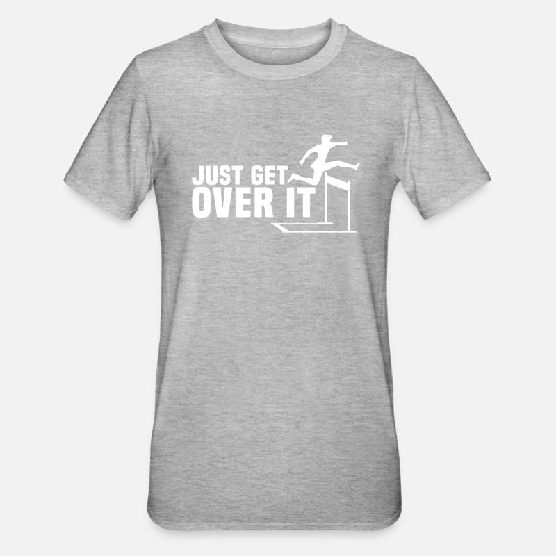 Hurdle Race Evolution - Unisex Polycotton T-Shirt - heather grey