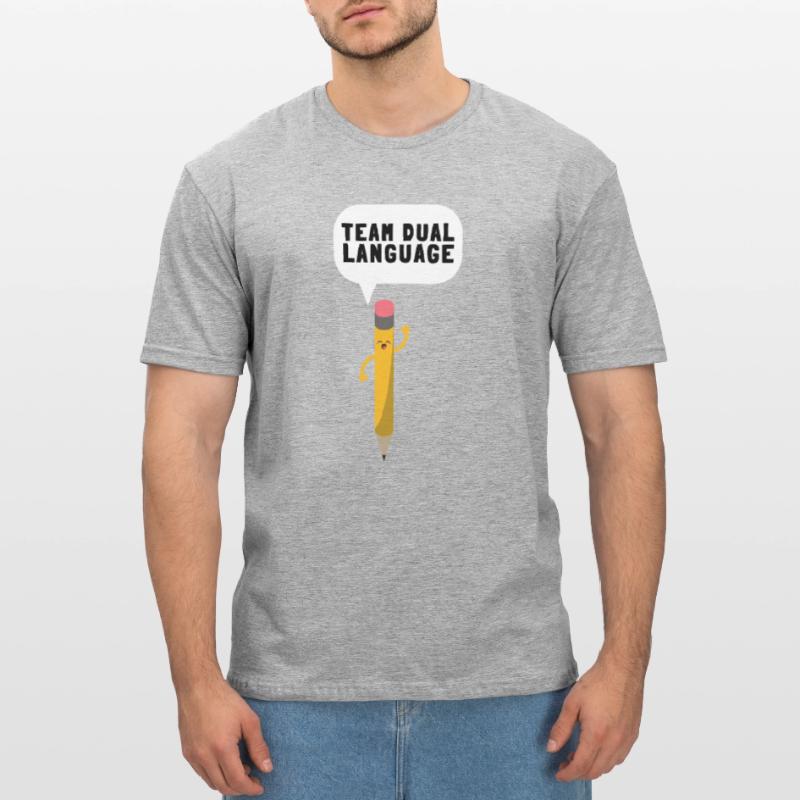 Dual Language Team Bilingue Enseignant Tuteur T-shirt polycoton Unisexe