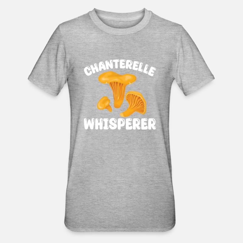 Pfifferling Flüsterer - Unisex Polycotton T-Shirt - Grau meliert
