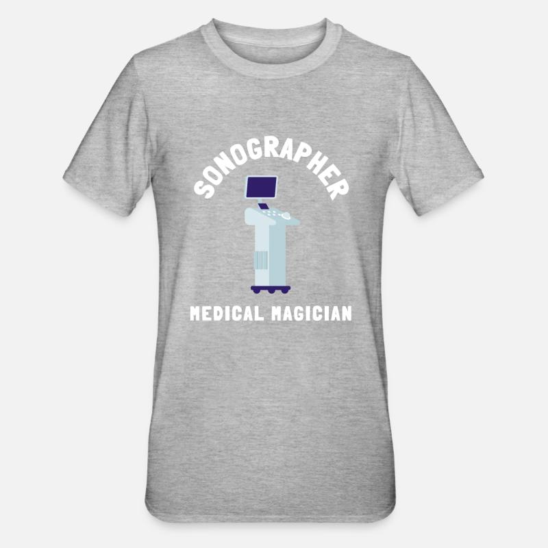 Échographiste Échographie Échographie Échographie - T-shirt polycoton Unisexe - gris chiné