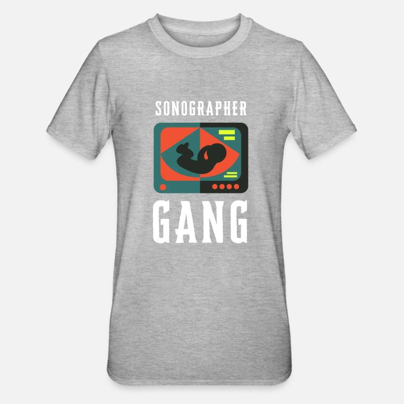 Échographiste Échographie Échographie Échographie - T-shirt polycoton Unisexe - gris chiné