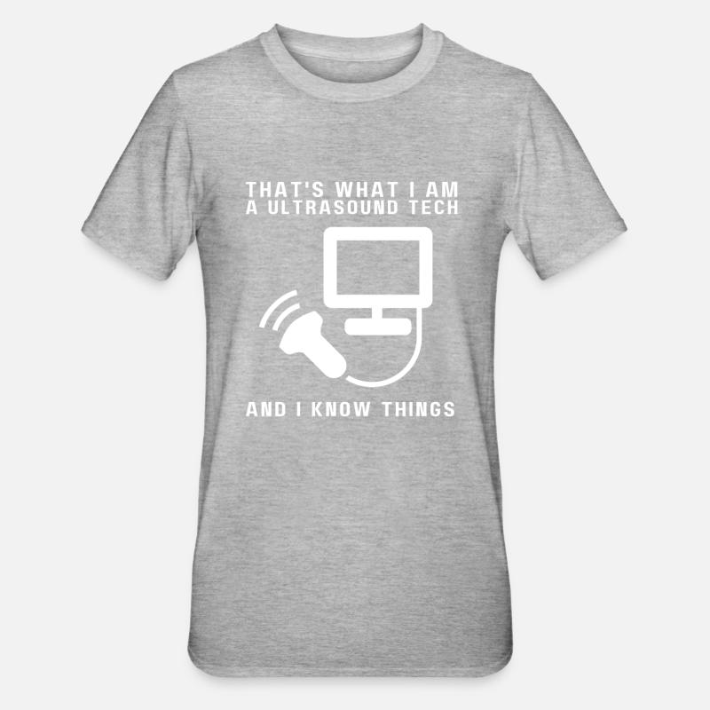 Échographiste Échographie Échographie Échographie - T-shirt polycoton Unisexe - gris chiné