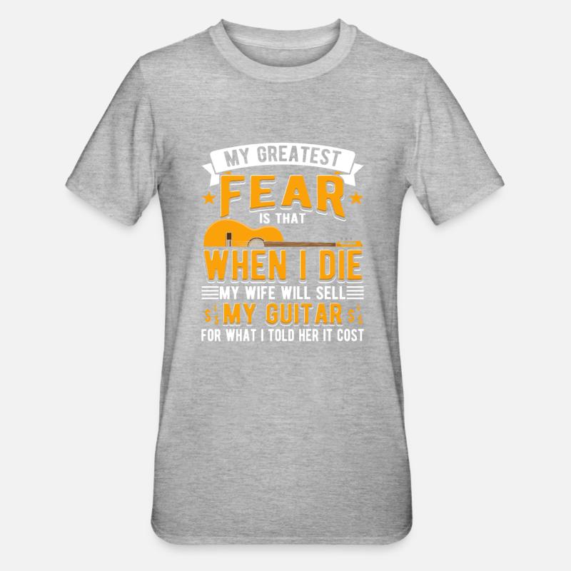 Guitariste Guitariste Guitariste Guitariste - T-shirt polycoton Unisexe - gris chiné