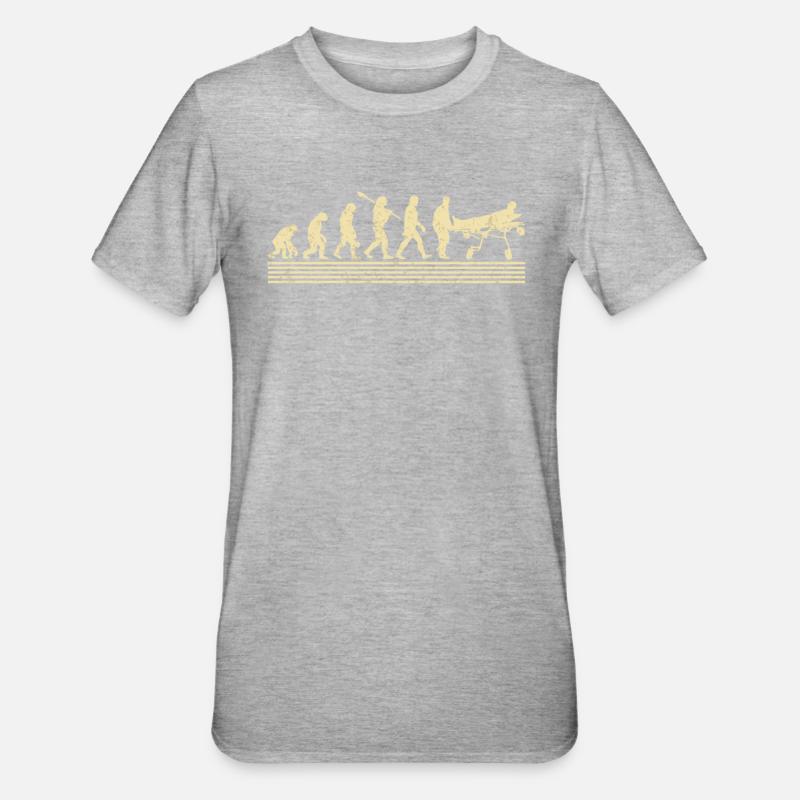 Sanitäter-evolution - Unisex Polycotton T-Shirt - Grau meliert