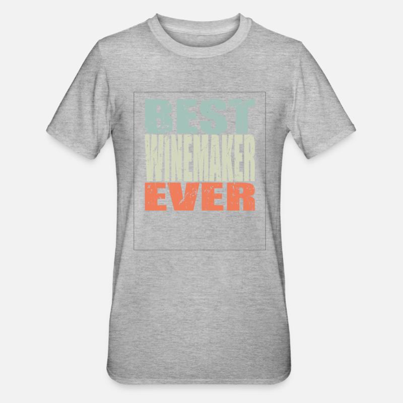 Meilleur winemaker jamais Winemaker Gift - T-shirt polycoton Unisexe - gris chiné