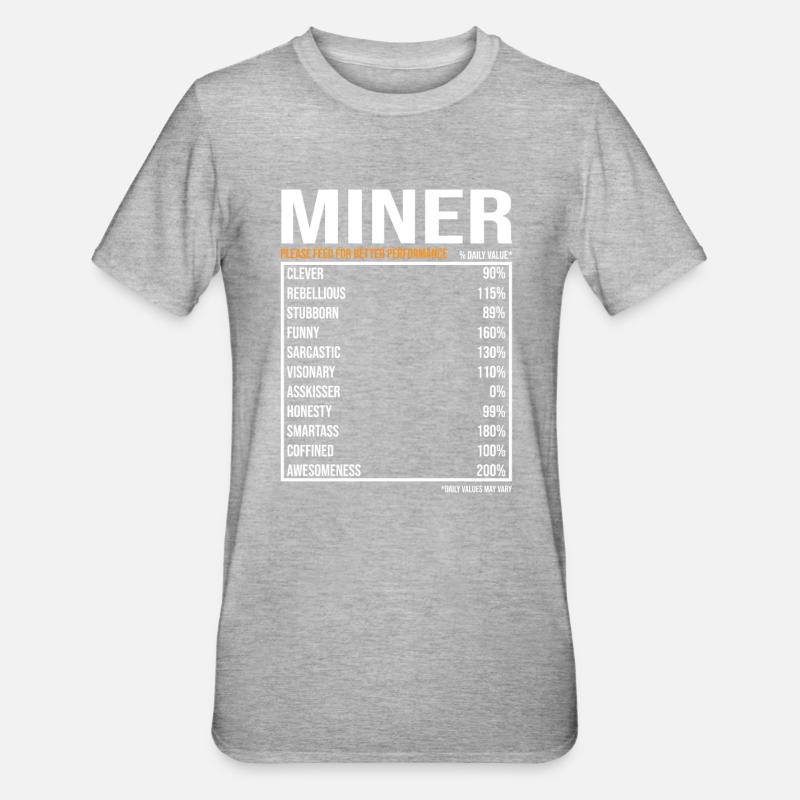 Miner Miner Buddy Mining - T-shirt polycoton Unisexe - gris chiné
