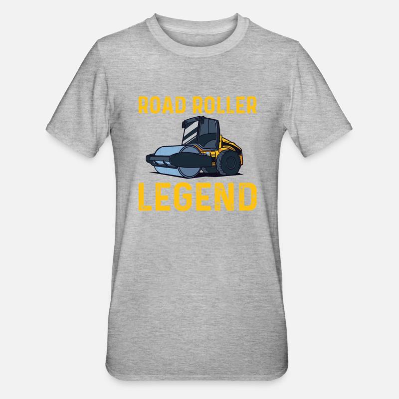 Roller Legend Road Builder - Unisex Polycotton T-Shirt - heather grey