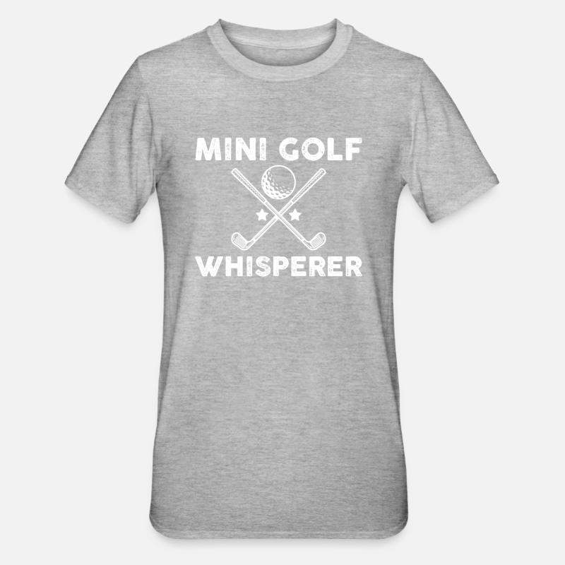 Minigolf Flüsterer - Unisex Polycotton T-Shirt - Grau meliert