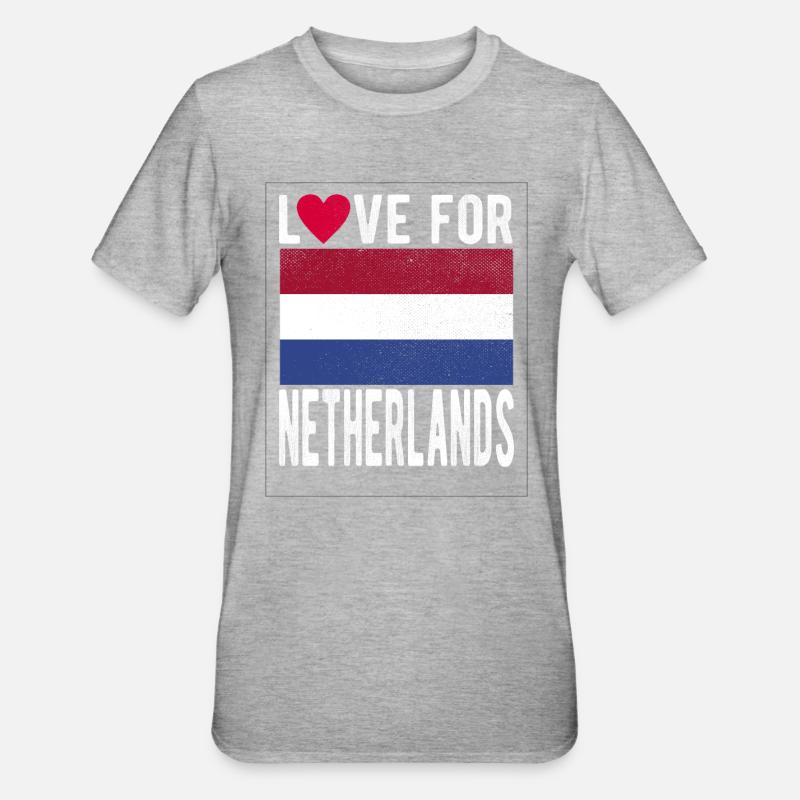 Drapeau des Pays-Bas - T-shirt polycoton Unisexe - gris chiné