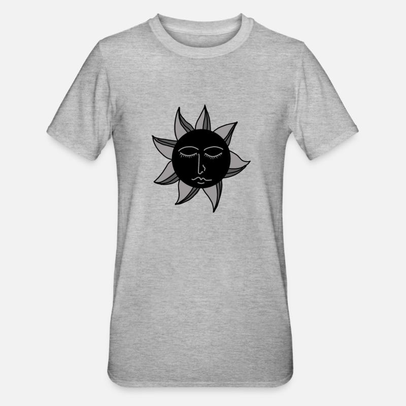 Sonne Gothic - Unisex Polycotton T-Shirt - Grau meliert