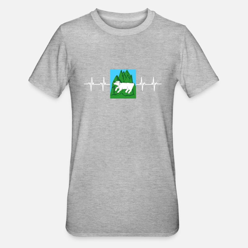 Drapeau géorgien - T-shirt polycoton Unisexe - gris chiné