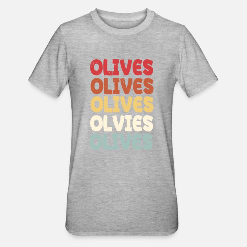Conception de l’ensemble Olive - T-shirt polycoton Unisexe - gris chiné