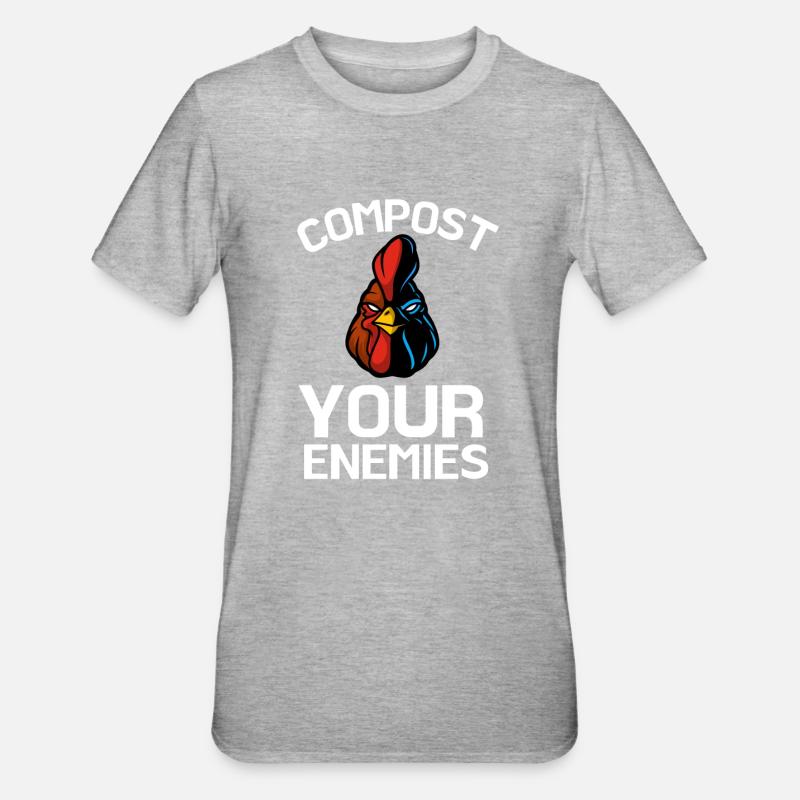 Compostez vos ennemis - T-shirt polycoton Unisexe - gris chiné