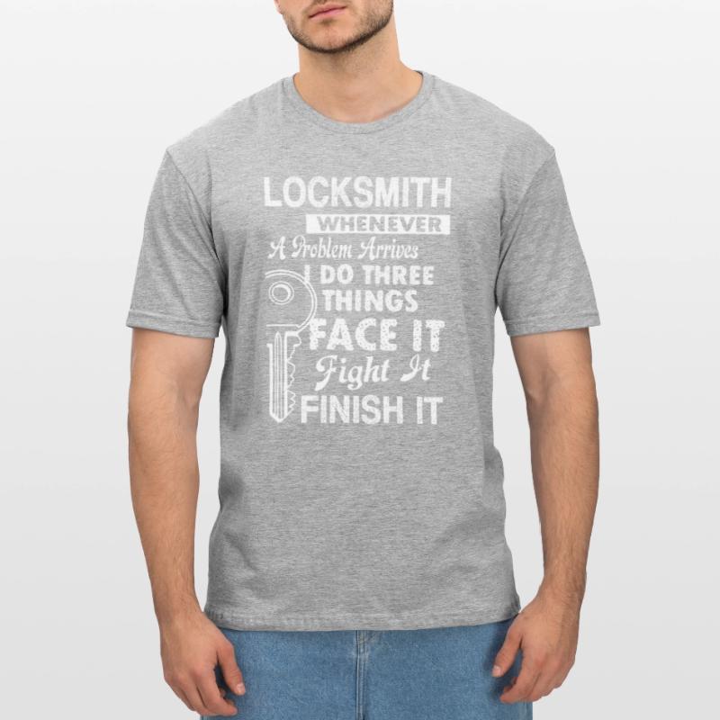 Locksmith Locksmith Solves Problem Unisex Polycotton T-Shirt