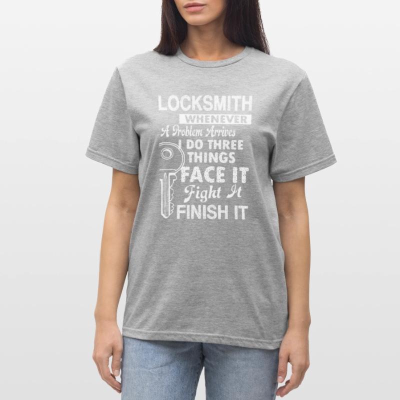 Locksmith Locksmith Solves Problem Unisex Polycotton T-Shirt