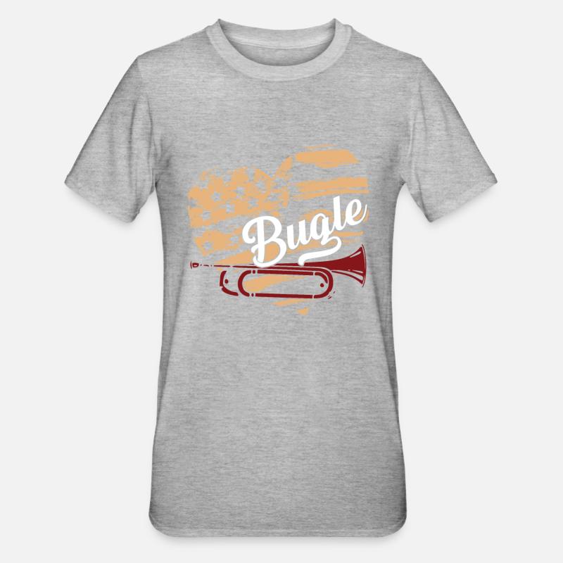 Bugle Bugle Flag - Unisex Polycotton T-Shirt - heather grey