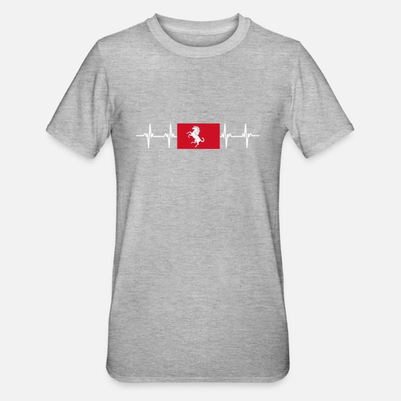 Royaume-Uni Drapeau du Kent - T-shirt polycoton Unisexe - gris chiné