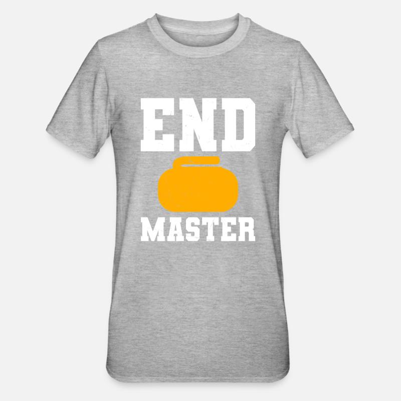 Endmaster - Curling Design - Unisex Polycotton T-Shirt - heather grey