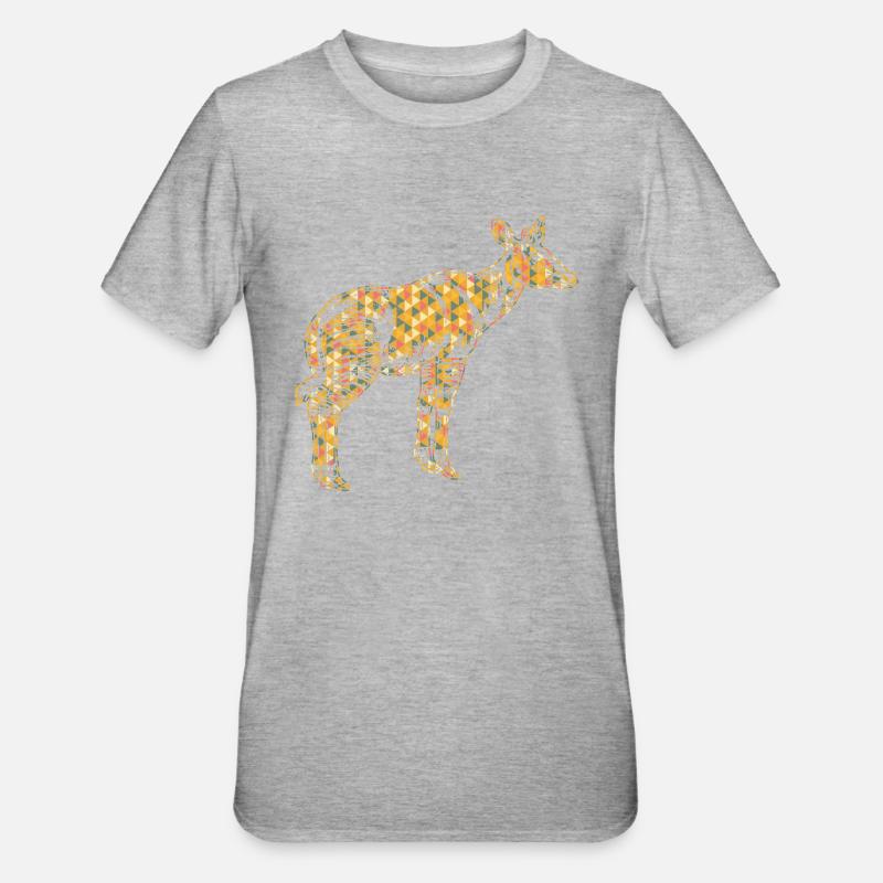 Okapi Geometric - Unisex Polycotton T-Shirt - heather grey