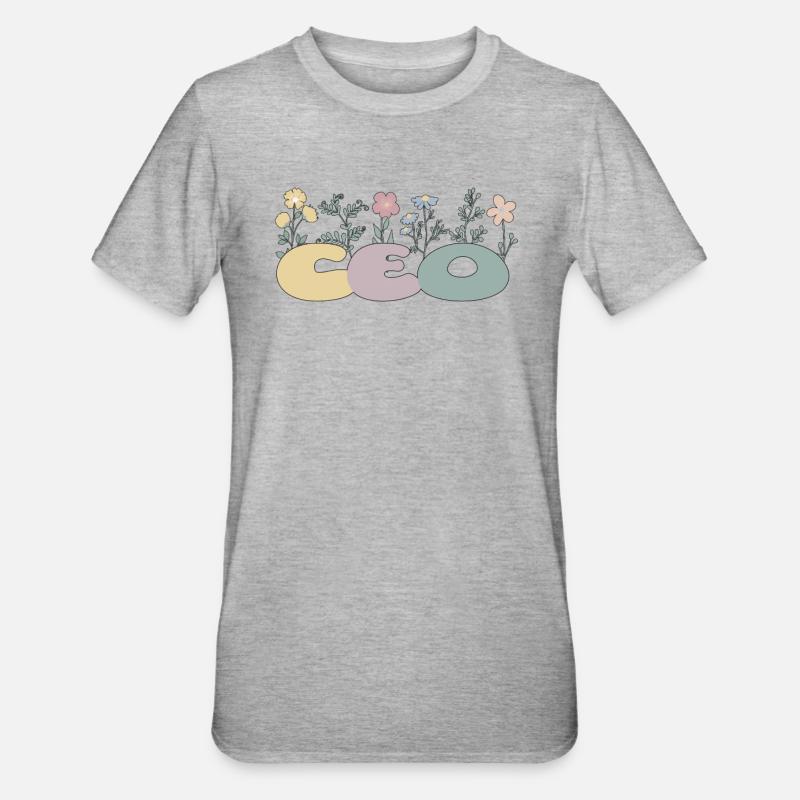 CEO Gift Chef de la direction Entrepreneur - T-shirt polycoton Unisexe - gris chiné