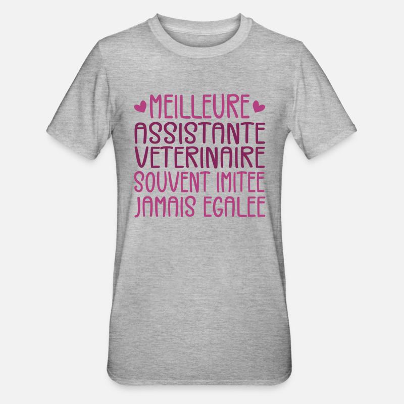 Often Imitated Best Veterinary Assistant - Unisex Polycotton T-Shirt - heather grey