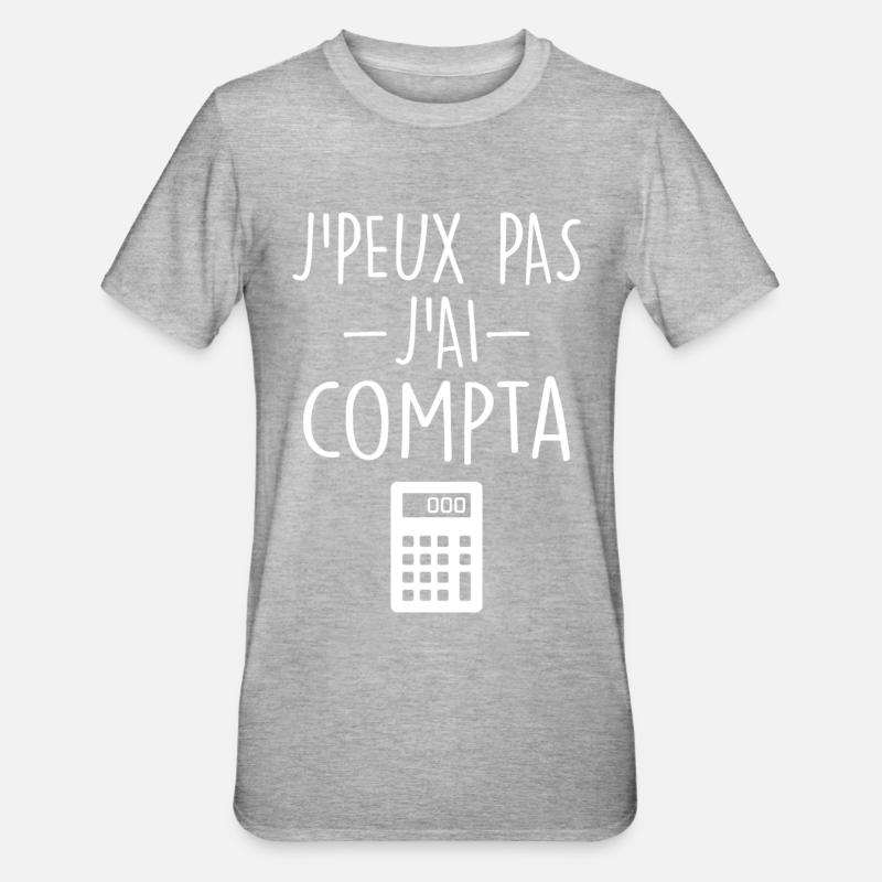 Comptable | Comptabilité | Compter | Chiffre - T-shirt polycoton Unisexe - gris chiné