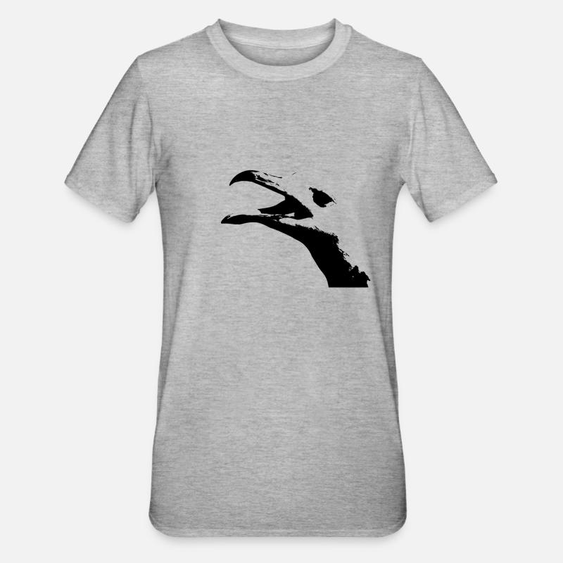 Möwe - Unisex Polycotton T-Shirt - Grau meliert