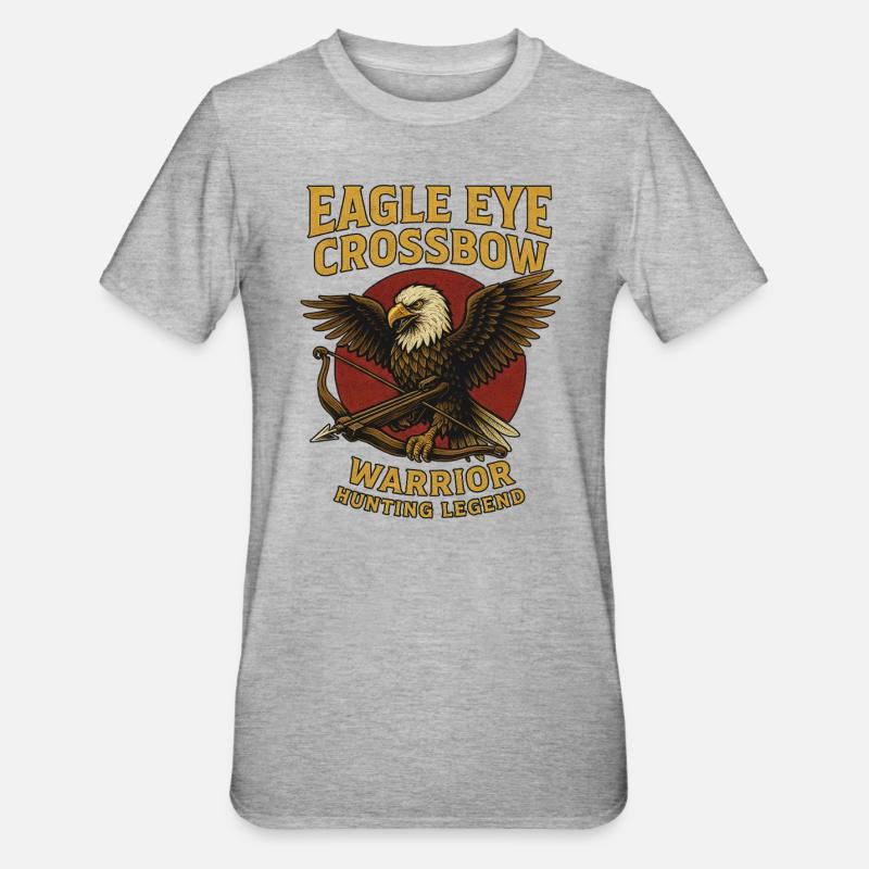Crossbow Shooter Eagle - Unisex Polycotton T-Shirt - heather grey