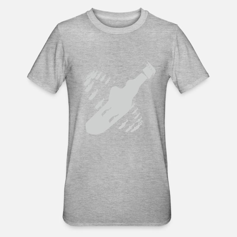 bier all - Unisex Polycotton T-Shirt - Grau meliert
