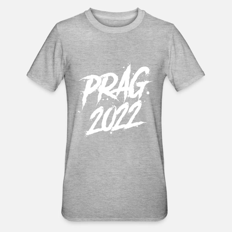 Prague 2022 - T-shirt polycoton Unisexe - gris chiné