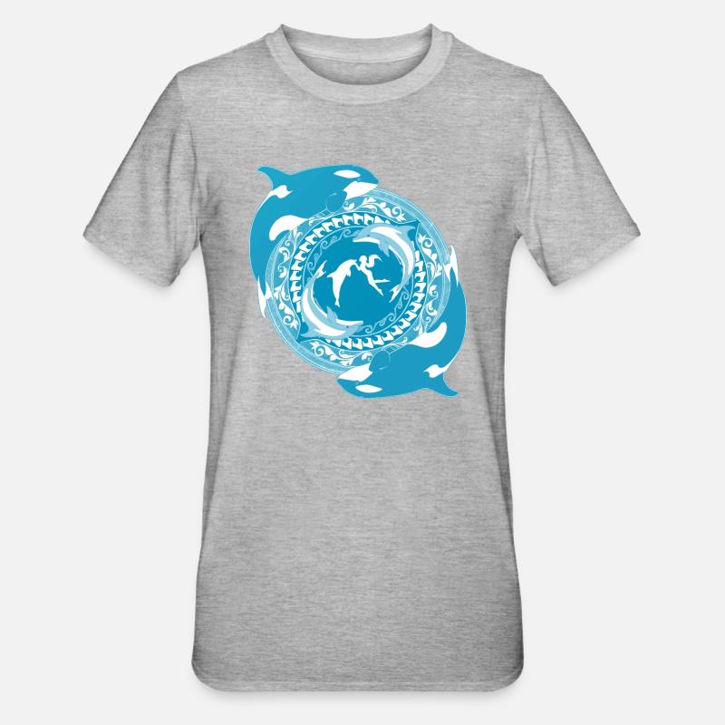 Tochter von Poseidon - Unisex Polycotton T-Shirt - Grau meliert