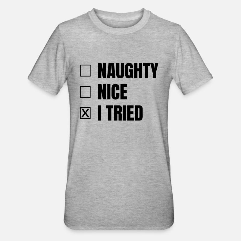 Weihnachten - Unisex Polycotton T-Shirt - Grau meliert