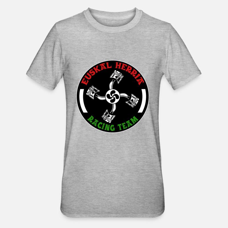 Basque racing team 1 - T-shirt polycoton Unisexe - gris chiné