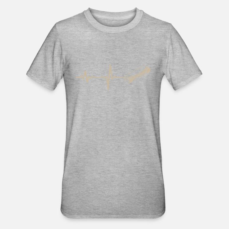 Gift heartbeat harmonica - Unisex Polycotton T-Shirt - heather grey