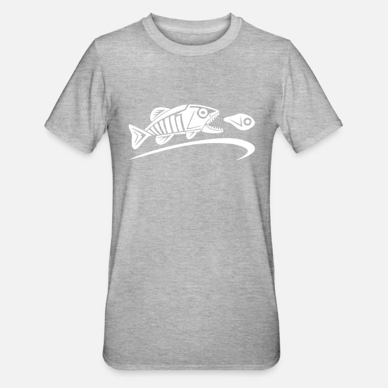 logo-tribal-blanc-notext - T-shirt polycoton Unisexe - gris chiné