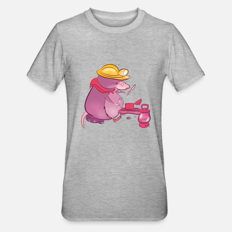 Maulwurf - Unisex Polycotton T-Shirt - Grau meliert