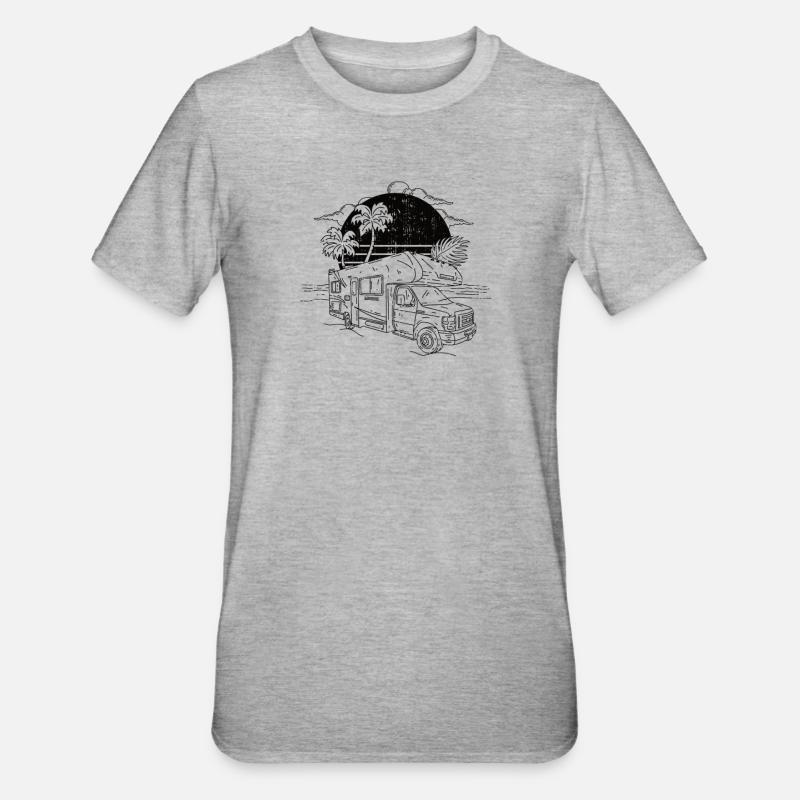 Camper Gift Idea Camping - T-shirt polycoton Unisexe - gris chiné