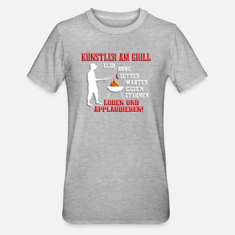 Grillen und Camper Geschenkidee - Unisex Polycotton T-Shirt - undefined