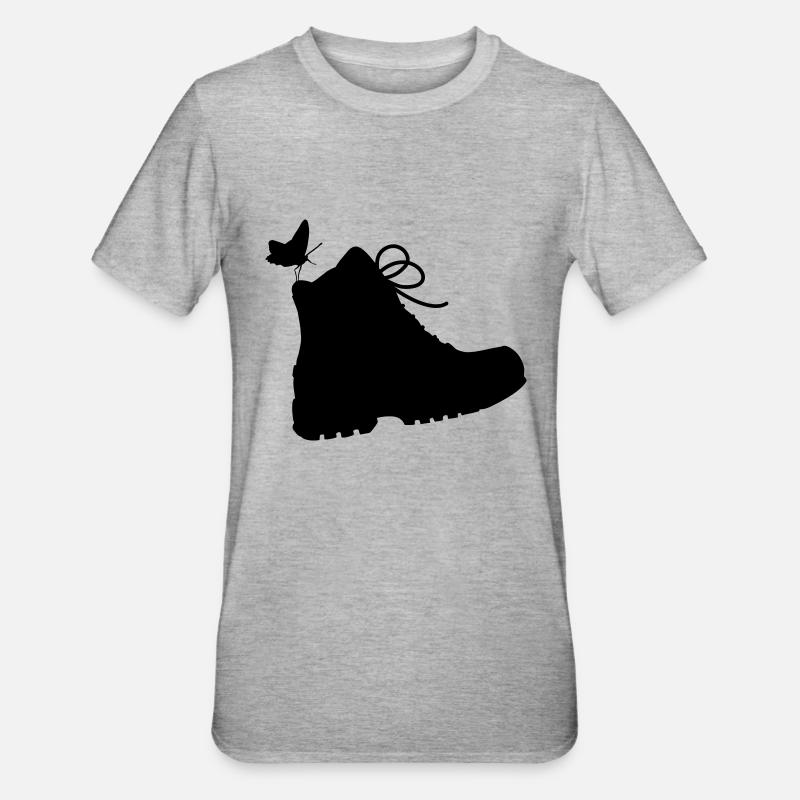 Wanderschuh - Unisex Polycotton T-Shirt - Grau meliert