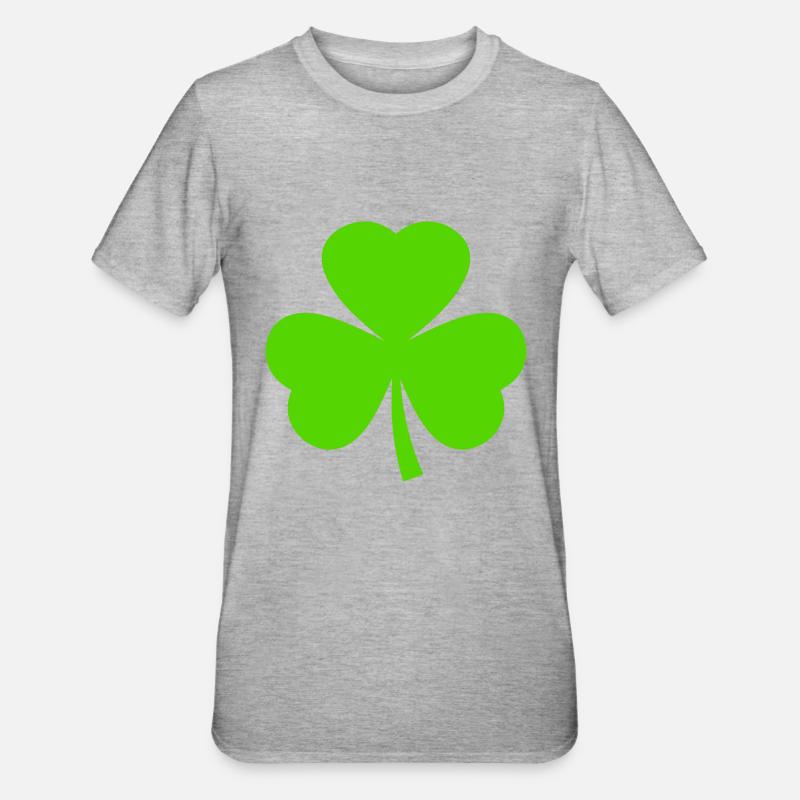 Trèfle de la Saint-Patrick - T-shirt polycoton Unisexe - gris chiné