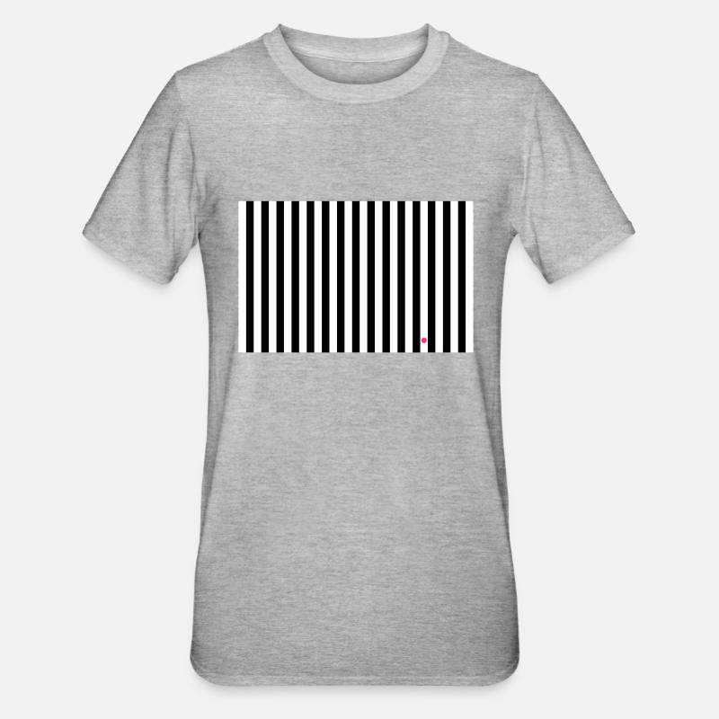 rayé noir et blanc - T-shirt polycoton Unisexe - gris chiné