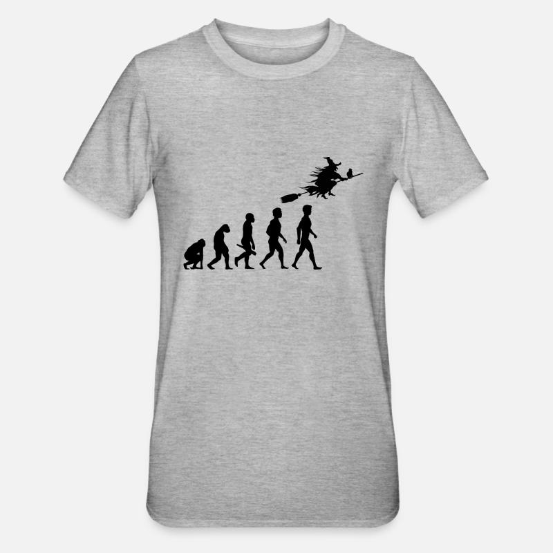 witch witch witch broom witch magic magic4 - Unisex Polycotton T-Shirt - heather grey