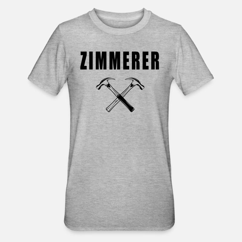 Zimmerer - Unisex Polycotton T-Shirt - Grau meliert