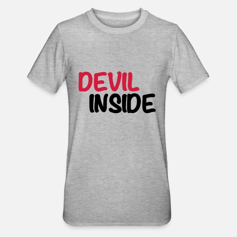 Devil inside - Unisex Polycotton T-Shirt - heather grey