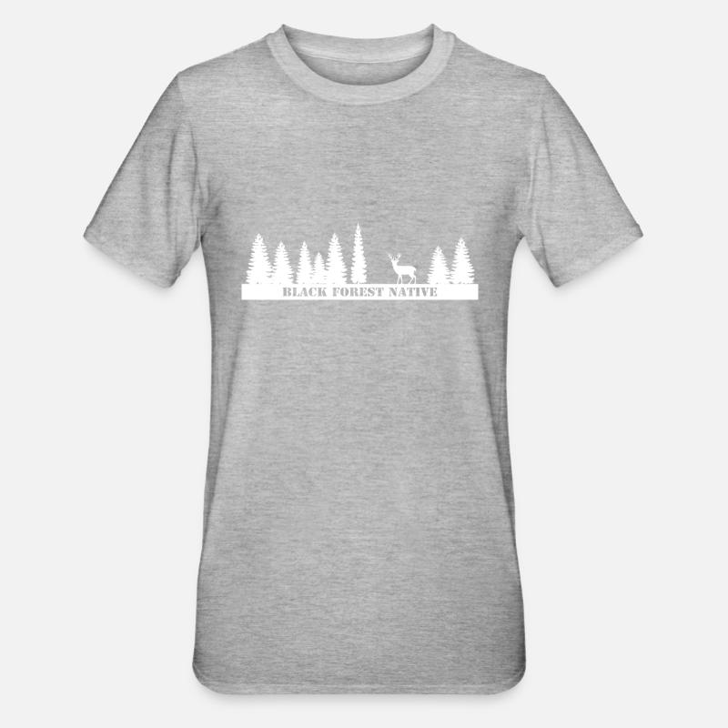 Black Forest Native - Unisex Polycotton T-Shirt - Grau meliert