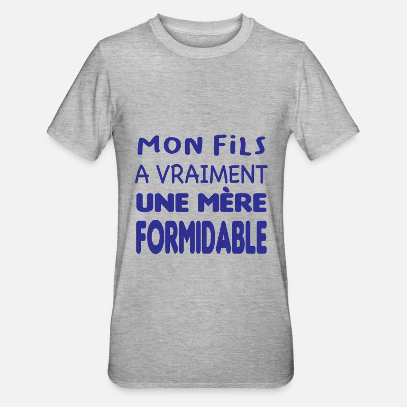 Mère formidable - T-shirt polycoton Unisexe - gris chiné