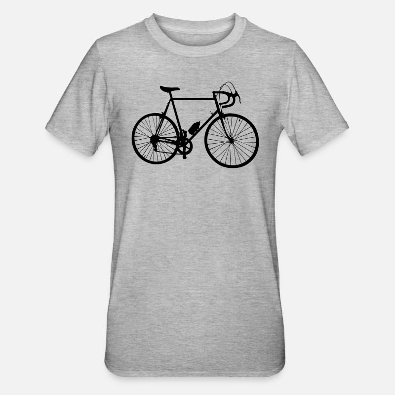 Vélo de course classique - T-shirt polycoton Unisexe - gris chiné